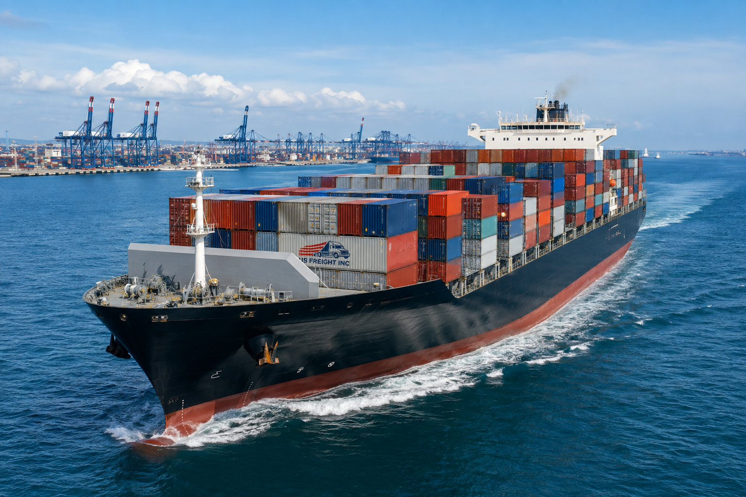 Ocean freight container ship
